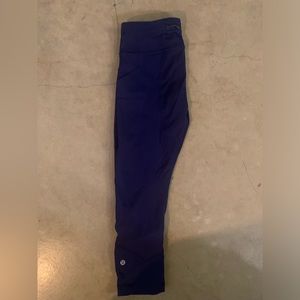 Lululemon Navy Blue Athletic Leggings with Mesh